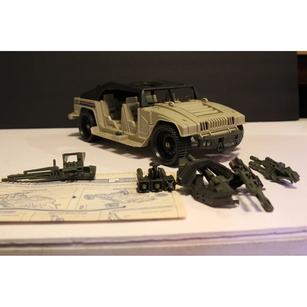 GI JOE Vintage Hammer Attack Jeep 1989 #6369 Incomplete For Parts o Restoration